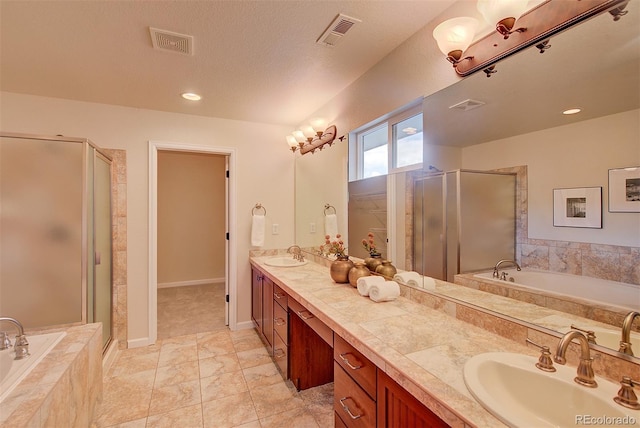 1839 Caleta Trl, Longmont, CO 80504 - bathroom with a shower stall, double vanity, and a bath