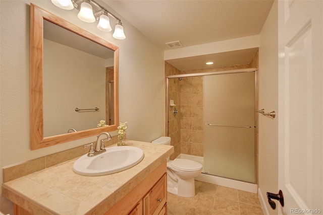 1839 Caleta Trl, Longmont, CO 80504 - bathroom with vanity, a shower stall, and tile patterned floors