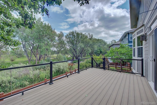 1839 Caleta Trl, Longmont, CO 80504 - wooden terrace with view of wooded area