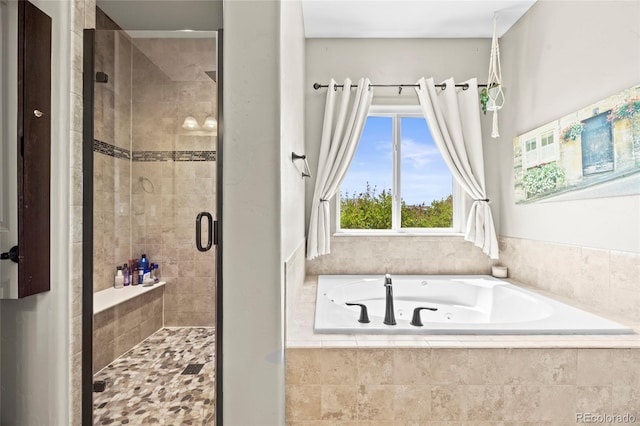 8101 Wynstone Dr, Windsor, CO 80550 - bathroom with a whirlpool tub and a shower stall