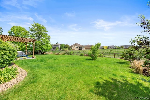 8101 Wynstone Dr, Windsor, CO 80550 - view of yard featuring a pergola