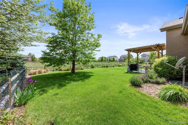 8101 Wynstone Dr, Windsor, CO 80550 - view of yard featuring a pergola