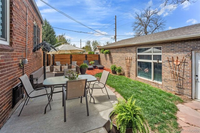 2995 Albion St, Denver, CO 80207 - view of patio / terrace with fence and outdoor dining area
