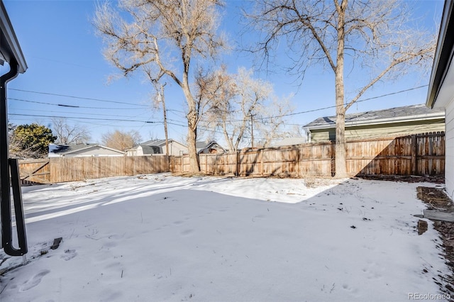 view of snowy yard