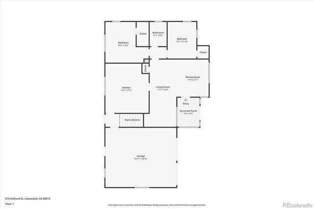 675 Holland St, Lakewood, CO 80215 - view of floor plan / room layout