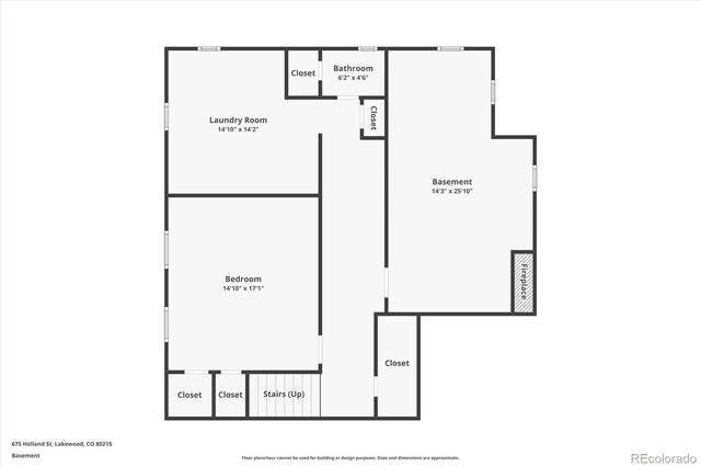 675 Holland St, Lakewood, CO 80215 - view of floor plan / room layout