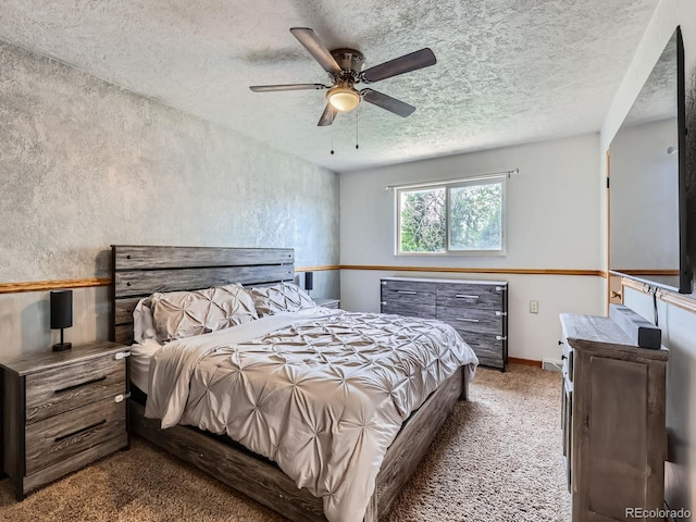 380 S 25th Ave, Brighton, CO 80601 - bedroom with carpet, a textured ceiling, and a ceiling fan