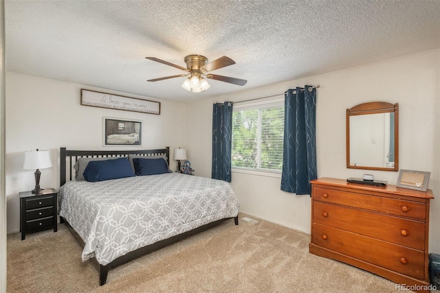 12296 Birch St, Thornton, CO 80241 - bedroom with carpet flooring, a textured ceiling, and ceiling fan