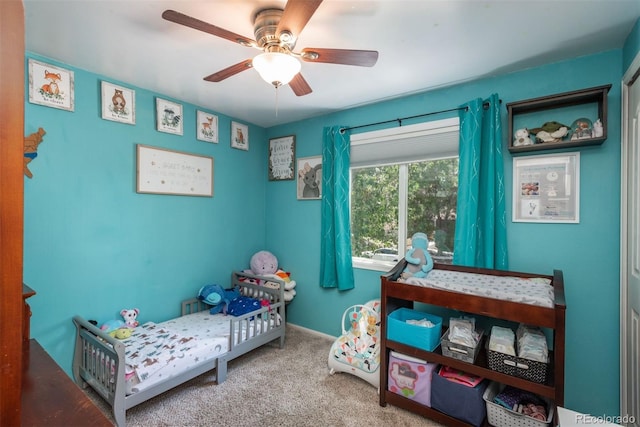 12296 Birch St, Thornton, CO 80241 - carpeted bedroom with ceiling fan and baseboards