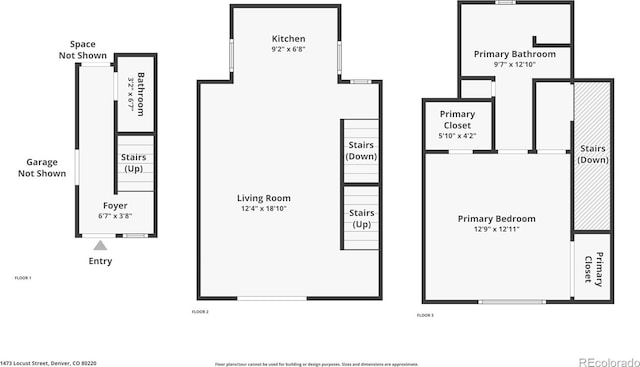 1473 N Locust, Denver, CO 80220 - view of floor plan / room layout