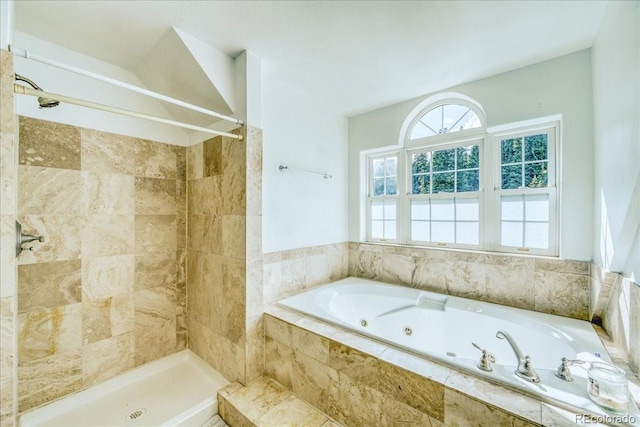 234 Carroll Ln, Breckenridge, CO 80424 - bathroom featuring a jetted tub and tiled shower