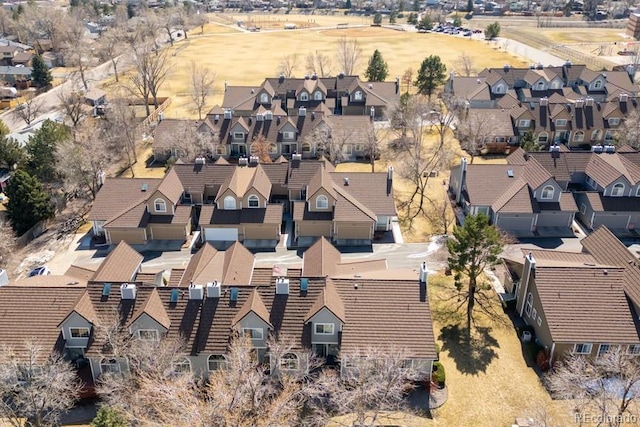 bird's eye view with a residential view