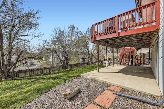 3823 S Uravan St, Aurora, CO 80013 - view of yard featuring a patio area and a deck