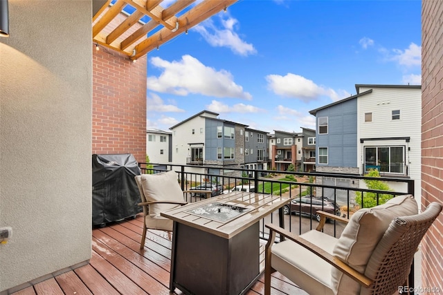 7808 W 43rd Pl, Wheat Ridge, CO 80033 - balcony with a residential view and grilling area