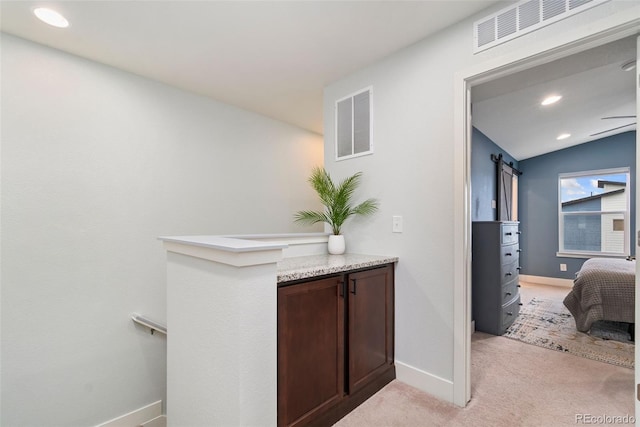 7808 W 43rd Pl, Wheat Ridge, CO 80033 - hall featuring baseboards, light carpet, and recessed lighting