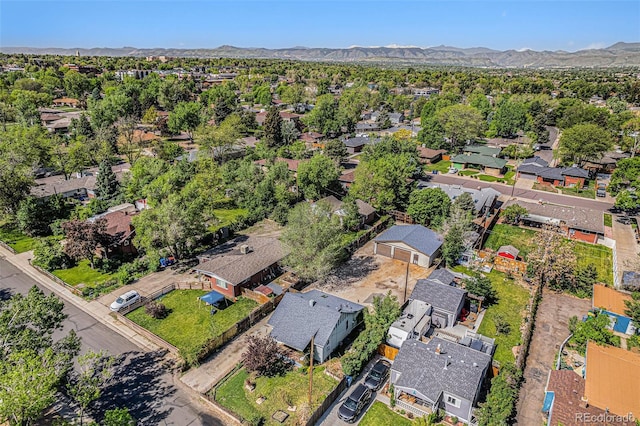 4635 Teller St, Wheat Ridge, CO 80033 - aerial view of residential area featuring a mountainous background