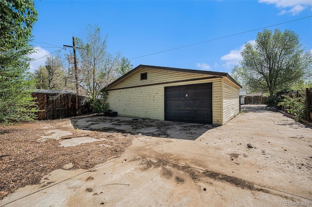 4635 Teller St, Wheat Ridge, CO 80033 - detached garage featuring concrete driveway