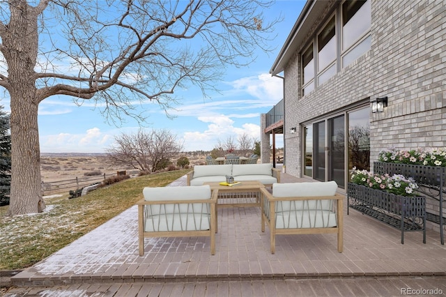 view of patio with outdoor lounge area