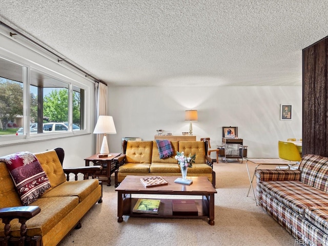 3018 S Depew St, Denver, CO 80227 - carpeted living room featuring a textured ceiling