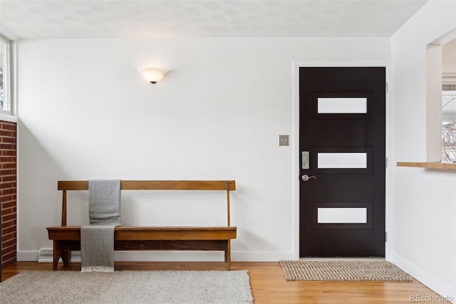 entryway featuring hardwood / wood-style flooring