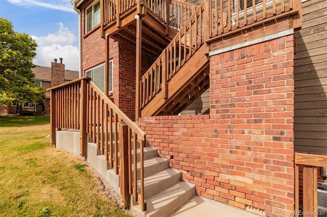 view of stairway