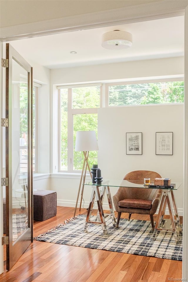 2990 Osceola St, Denver, CO 80212 - living area featuring wood finished floors and baseboards