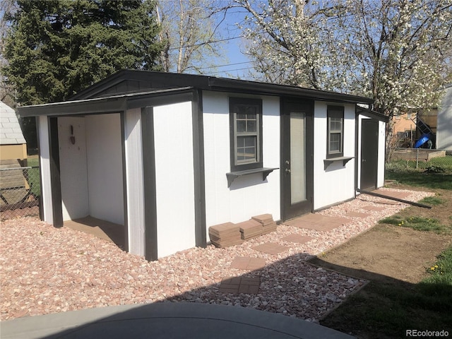 10751 W 66th Ave, Arvada, CO 80004 - view of outbuilding featuring fence and an outbuilding