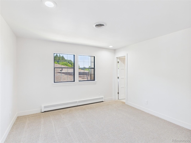 3957 S Peach Way, Denver, CO 80237 - carpeted empty room with baseboard heating and recessed lighting