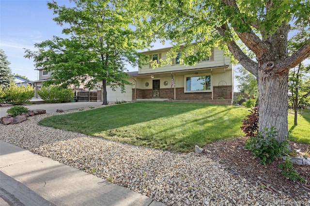 874 Mercury Cir, Lone Tree, CO 80124 - view of front of property with brick siding and a front yard