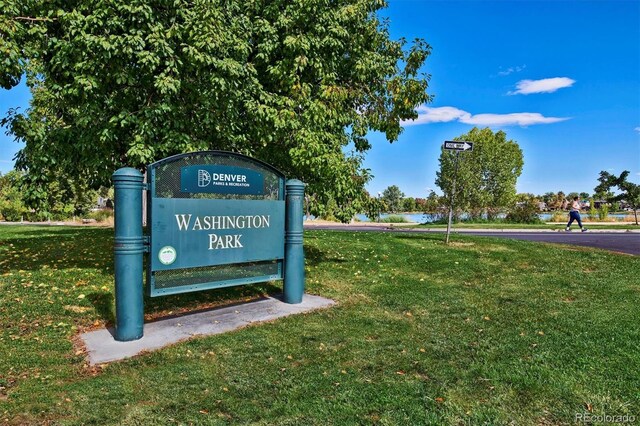 surrounding community with a yard