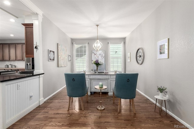 1038 Mircos St, Erie, CO 80516 - dining space with dark wood-style flooring and recessed lighting