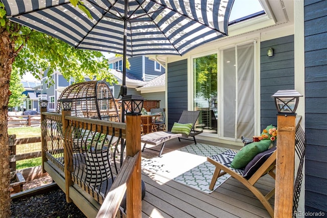 1038 Mircos St, Erie, CO 80516 - wooden terrace with outdoor dining area