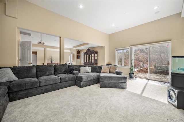 view of carpeted living room