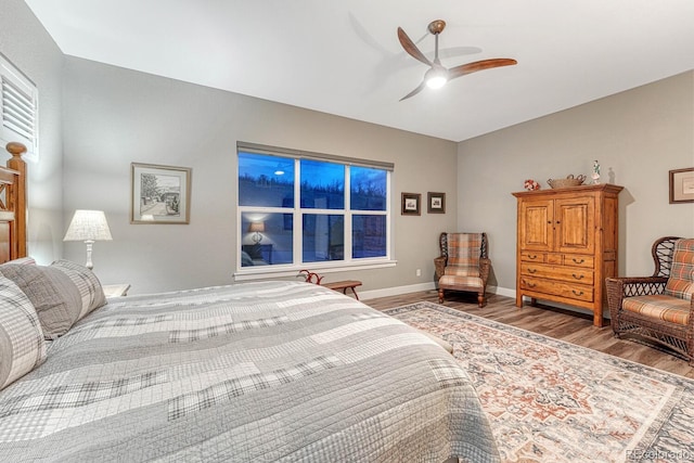 788 Alumroot St, Castle Rock, CO 80104 - bedroom featuring wood finished floors, baseboards, and ceiling fan