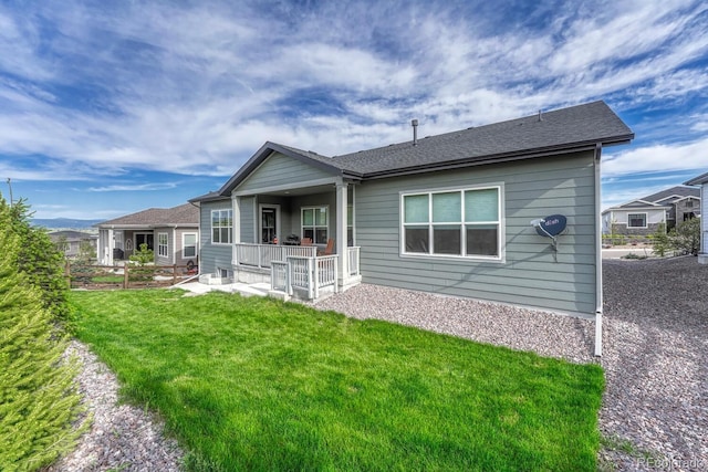 788 Alumroot St, Castle Rock, CO 80104 - single story home with a front lawn and covered porch