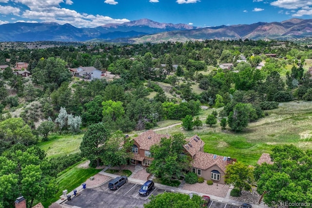 458 Rolling Hills Dr, Colorado Springs, CO 80919 - drone / aerial view of a mountain backdrop