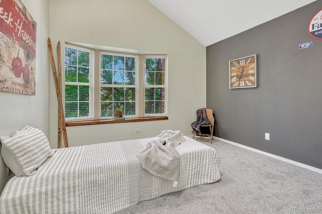 458 Rolling Hills Dr, Colorado Springs, CO 80919 - bedroom featuring carpet floors and vaulted ceiling