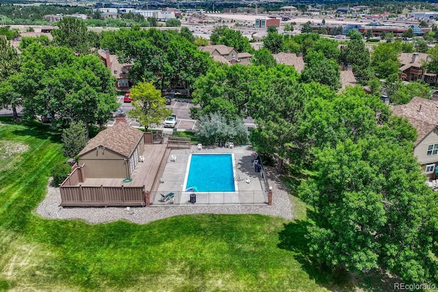 458 Rolling Hills Dr, Colorado Springs, CO 80919 - drone / aerial view of a pool