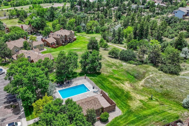 458 Rolling Hills Dr, Colorado Springs, CO 80919 - aerial view of a pool area