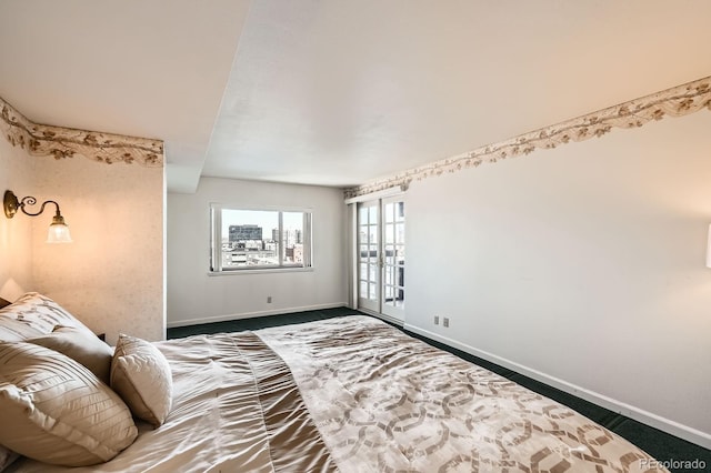 bedroom with baseboards