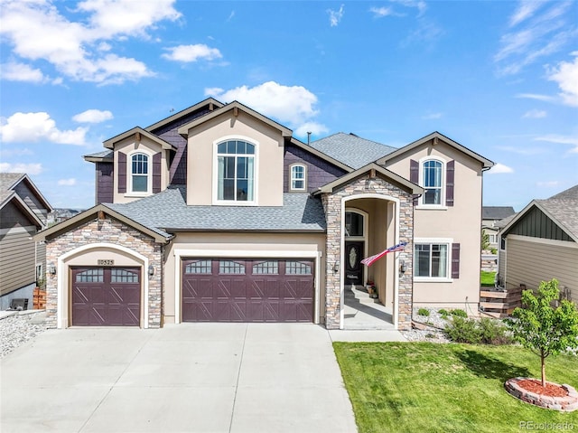 10525 Mt Sherman Way, Peyton, CO 80831 - view of front of house with stone siding and stucco siding