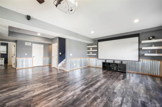 10525 Mt Sherman Way, Peyton, CO 80831 - cinema room with wood finished floors and recessed lighting