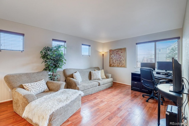 3779 Aspen Hollow Ct, Castle Rock, CO 80104 - office area with wood finished floors and baseboards