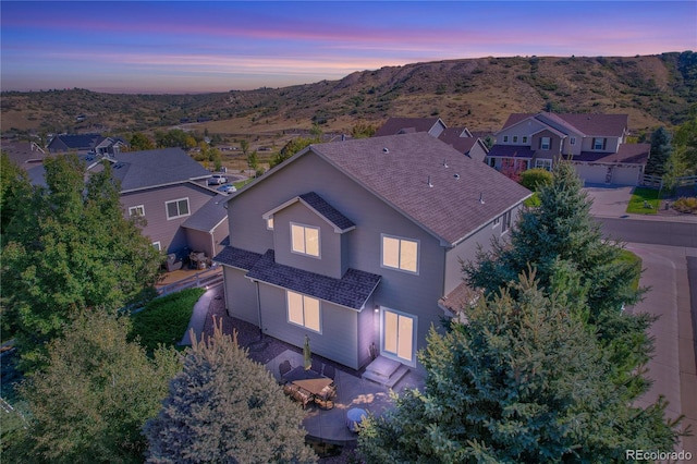 3779 Aspen Hollow Ct, Castle Rock, CO 80104 - aerial perspective of suburban area featuring a mountain backdrop