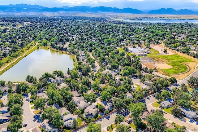 8156 Carr Cir, Arvada, CO 80005 - drone / aerial view of a water and mountain view