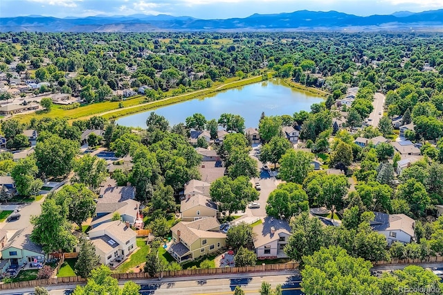 8156 Carr Cir, Arvada, CO 80005 - aerial perspective of suburban area featuring a water and mountain view