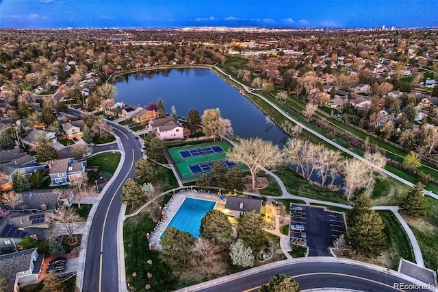 8156 Carr Cir, Arvada, CO 80005 - aerial view of property and surrounding area with a large body of water and nearby suburban area