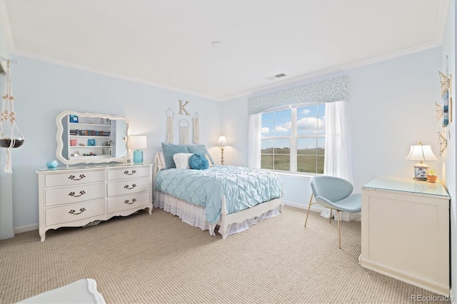 17452 W 83rd Pl, Arvada, CO 80007 - bedroom featuring crown molding and light colored carpet