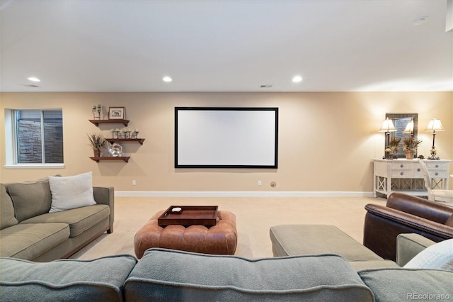 17452 W 83rd Pl, Arvada, CO 80007 - carpeted home theater with recessed lighting and baseboards