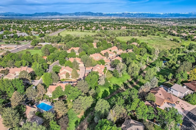 2299 Ranch Dr, Westminster, CO 80234 - aerial overview of property's location featuring a mountainous background